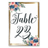 Table Aquarelle calligraphie florale Numéro de tableau C (Dos)