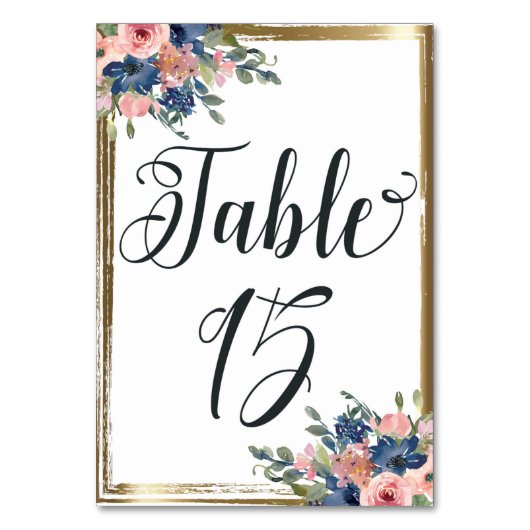Table Aquarelle calligraphie florale Numéro de tableau C (Par défaut)