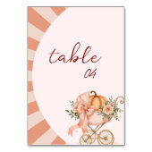 Table Aquarelle Coupe Citrouille rose Bow Numéro de tabl (Par défaut)