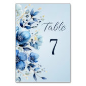 Table Aquarelle Fleurs Bleues Numéro de tableau (Dos)