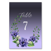 Table Aquarelle Fleurs violettes Numéro de tableau (Dos)
