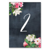 Table Aquarelle Magnolia Fleurs Mariage Numéro de tablea (Dos)