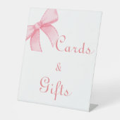 Table Aquarelle Pink Blush Bow Cadeau signe de douche nu (Recto)