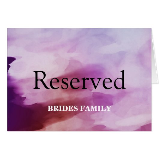 Table Arrière - plan aquarelle réservée (Devant horizontal)