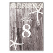 Table Arrière - plan de bois de Starfish rustique Numéro (Dos)