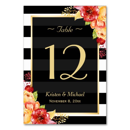 Table Automne Floral Feuille Mariage de automne Numéro d (Par défaut)