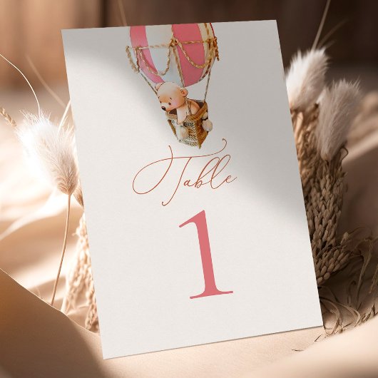 Table Ballons d'ours Numéro de tableau