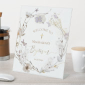 Table Baptême catholique fleur sauvage signe de bienvenu (In SItu)