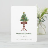 Table basse sapin de Noël carte de Noël (Debout devant)