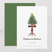 Table basse sapin de Noël carte de Noël (Devant / Derrière)