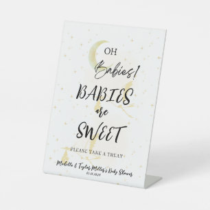 Table Bébés sont Baby shower doux signe de piédestal
