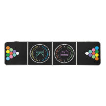 Colorée Logo Monogramme Pile Dix Coupes Choisir Le