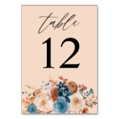 Table Beige & bleu foncé Numéro de tableau - Beige (Dos)