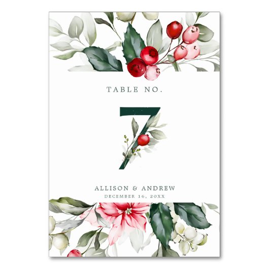 Table Berry | Numéro de tableau 7 (Par défaut)