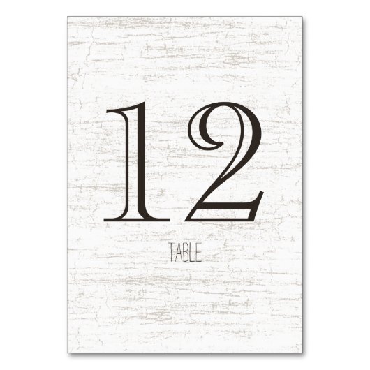 Table Birch Woodland Numéro de tableau (Dos)