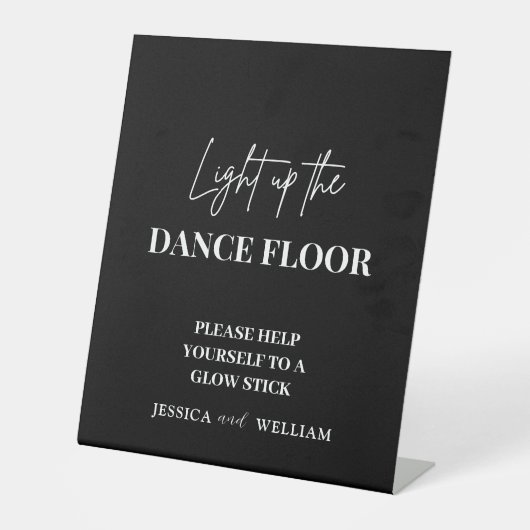 Table Black Light Up the Dance Floor | Signe de bâtonnet (Recto)