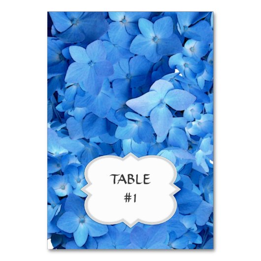 Table Bleue Hydrangea / Cartes de Place (Par défaut)
