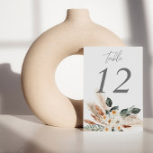 Table Boho Bohemian Pampas & Beige Floral Numéro de tabl
