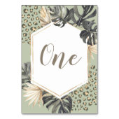 Table Boho Green Sage Boy Wild One Birday Numéro de tabl (Dos)