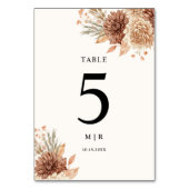 Table Boho Terracotta moderne Floral Mariage Numéro de t (Par défaut)