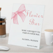 Table Bow rose signe barre de fleurs de douche nuptiale (In SItu)