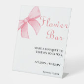 Table Bow rose signe barre de fleurs de douche nuptiale (Recto)