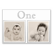 Table Bride Groom âge personnalisé Silver Numéro de tabl (Dos)