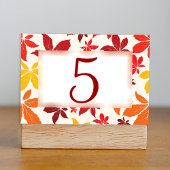 Table Bright Fall Leaves Numéro de tableau Mariage