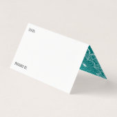 Table Buffet Blanc et Turquoise Recette Cartes de (Dos)