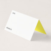 Table Buffet Blanc & Jaune Recette Cartes de Tente (Dos)