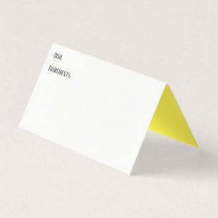 Table Buffet Blanc & Jaune Recette Cartes de Tente