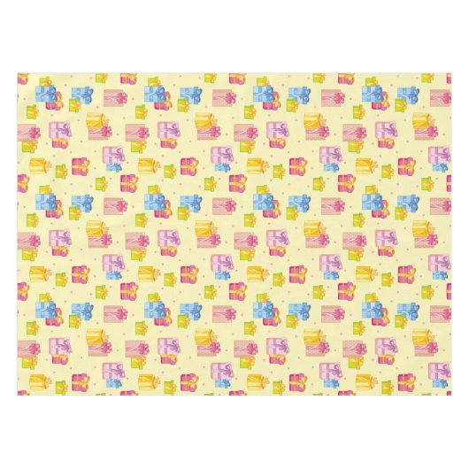 Table cadeau de fête jaune nappe (Devant (Horizontal))
