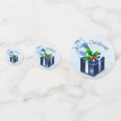 Table cadeau de Noël bleu Confetti (Derrière)