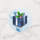 Table cadeau de Noël bleu Confetti (Petit recto)