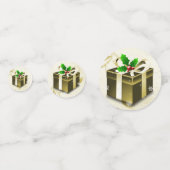 Table cadeau de Noël en or Confetti (Devant)