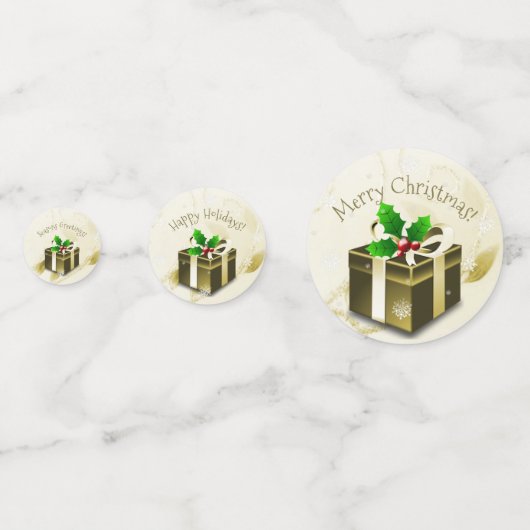 Table cadeau de Noël en or Confetti (Derrière)