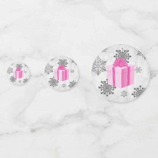 Table cadeau de Noël rose Confetti (Derrière)