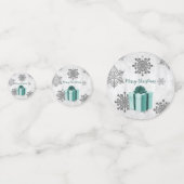 Table cadeau de Noël turquoise Confetti (Devant)