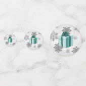 Table cadeau de Noël turquoise Confetti (Derrière)