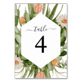 Table Cadre Fleurs de cactus Tableau 4 Mariage Numéro de (Dos)