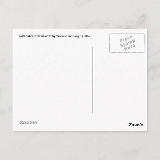 Table café avec absinthe Carte postale (Dos)