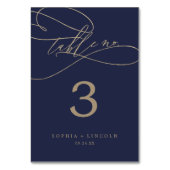 Table Calligraphie de marine romantique | Numéro de tabl (Par défaut)