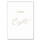 Table Calligraphie Or Delicée Tableau Huit Numéro de tab (Dos)