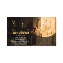 Table Carte de visite en verre de vin