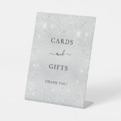 Table Cartes de paillettes d'argent cadeaux signe (Recto)