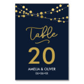 Table Chaînes bleues de lumières modifiables Numéro de t (Dos)