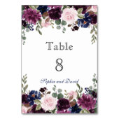 Table Charme Lavande Marine Bleu Floral Fleur Numéro de  (Dos)