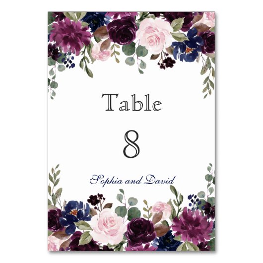 Table Charme Lavande Marine Bleu Floral Fleur Numéro de  (Par défaut)
