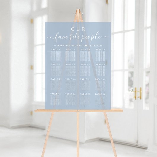 Table Chic 16 Poussiéreux Bleu Mariage Sièges giv