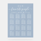 Table Chic 16 Poussiéreux Bleu Mariage Sièges giv (Recto)